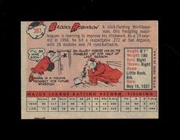 1958 Topps Baseball Card #307 Hall of Famer Brooks Robinson Baltimore Oriol