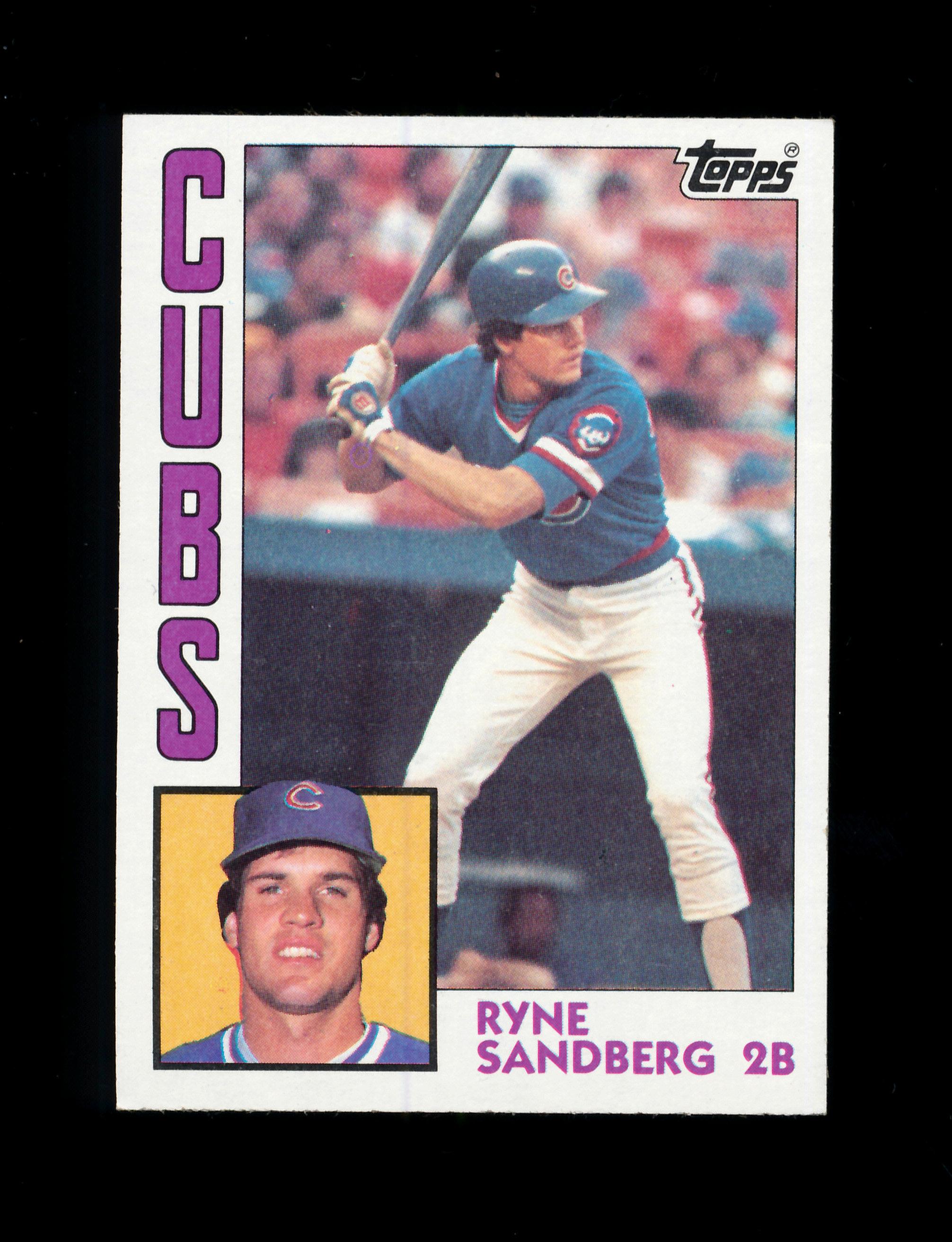 1984 Topps Baseball Card #596 Hall of Famer Ryne Sandberg Chicgo Cubs. NM t