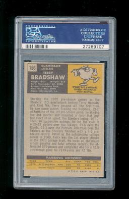 1971 Topps ROOKIE Football Card #156 Rookie Hall of Famer Terry Bradshaw Pi