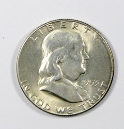 1953-S Franklin Half Dollar AU/BU