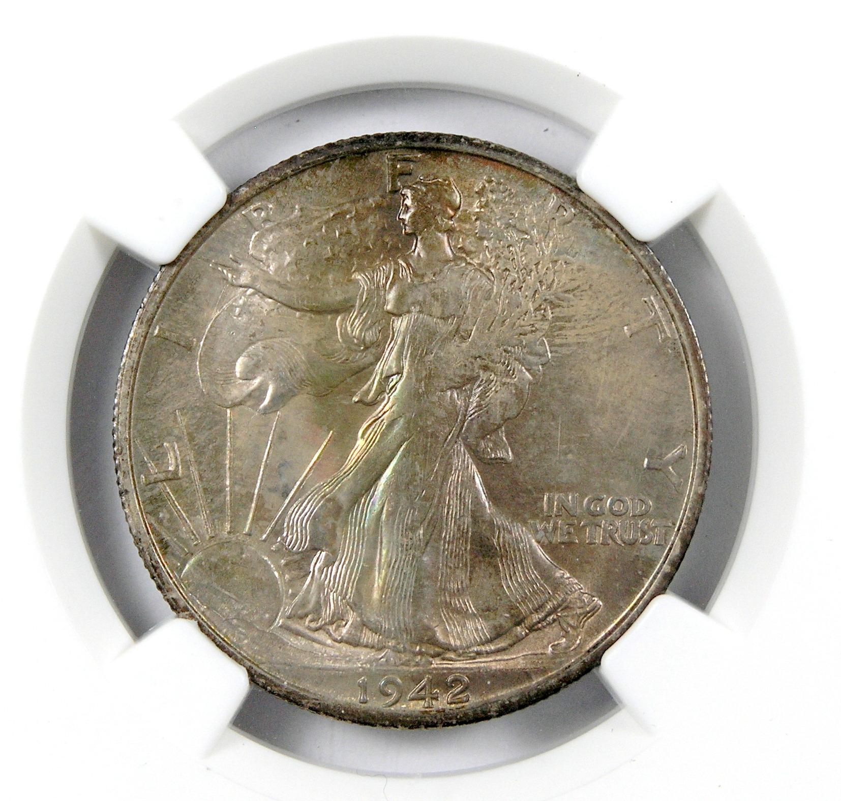 1942-S Walking Liberty Half Dollar Graded NGC MS64