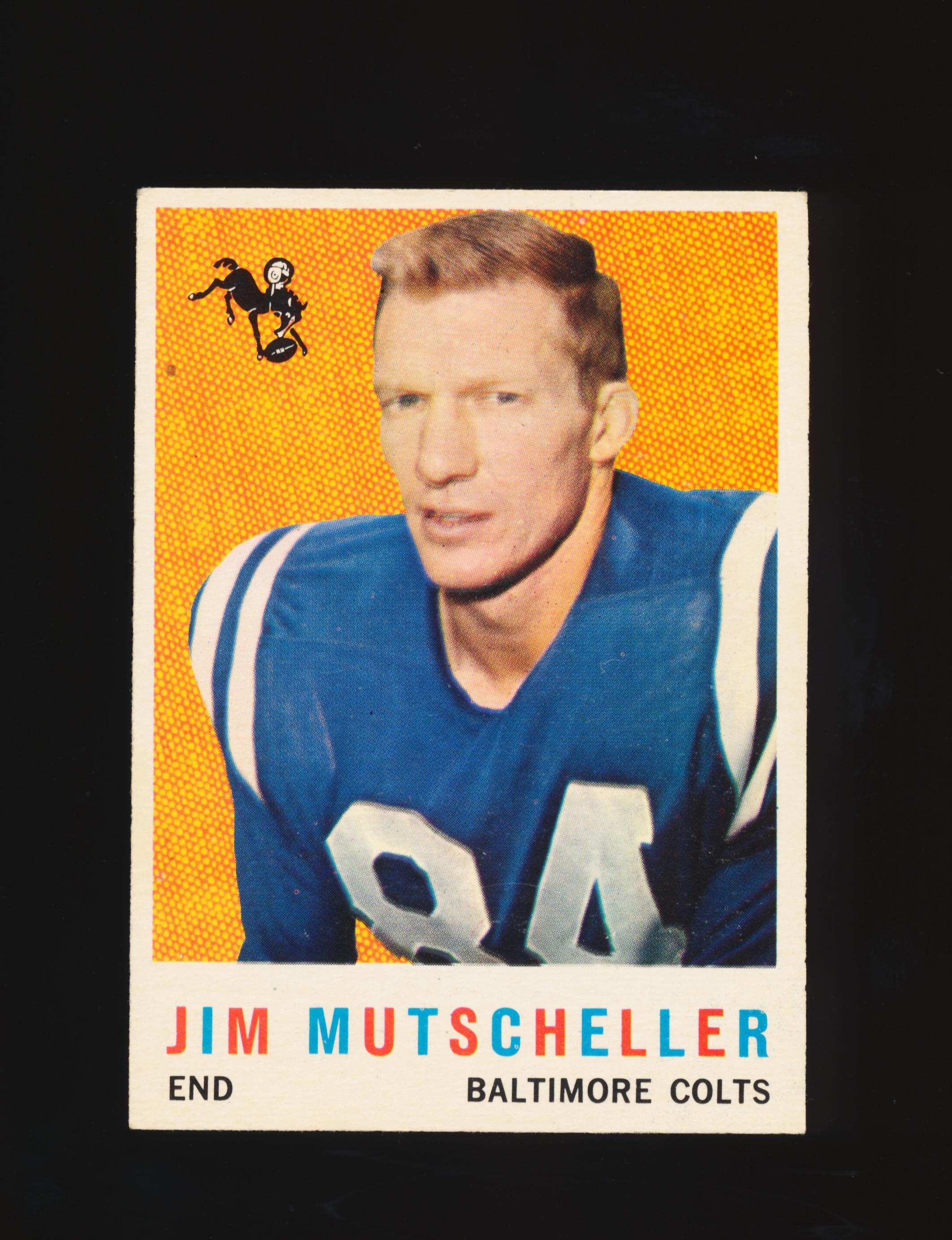 1959 Topps Football Card #89 Jim Mutscheller Baltimore Colts