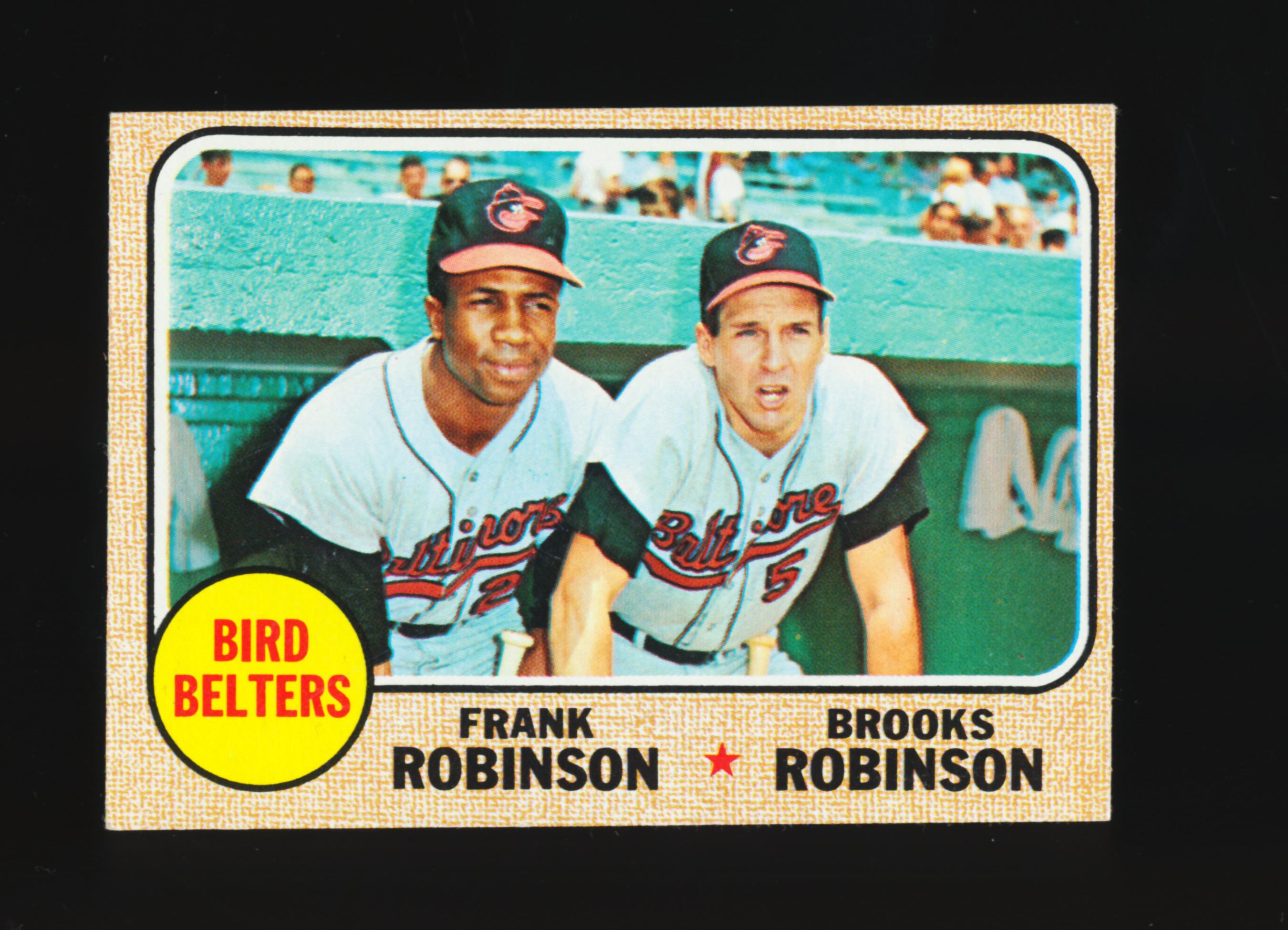 1968 Topps Baseball Card #530 "Bird Belters" Hall of Famers Frank Robinson