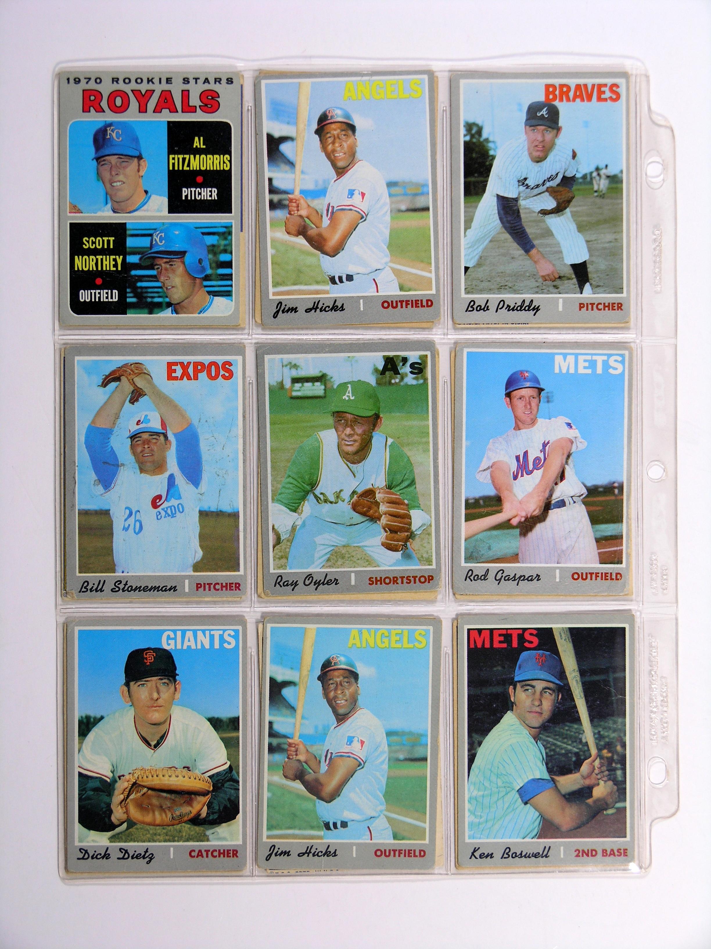 (71) 1970 Topps Baseball Cards VG/EX Conditions