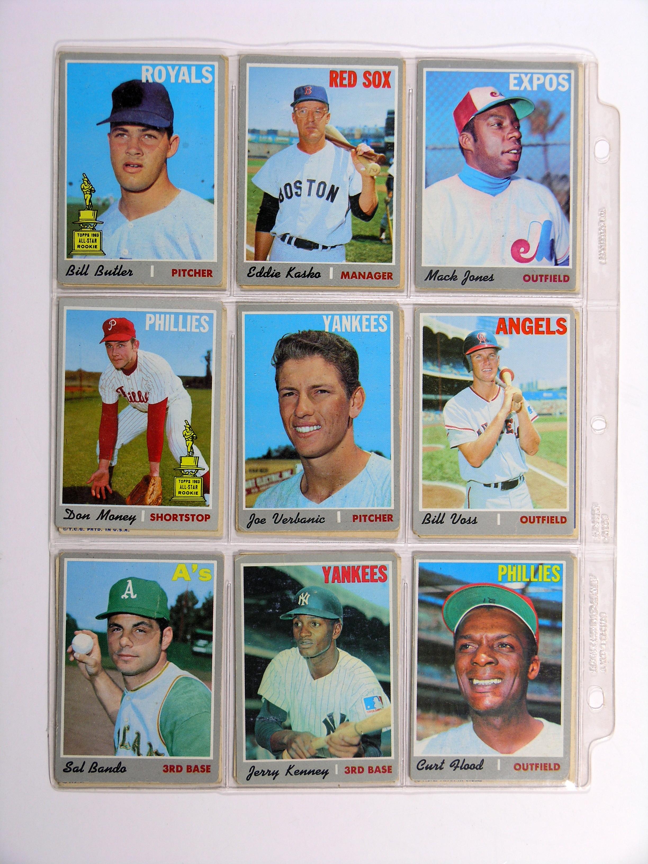 (71) 1970 Topps Baseball Cards VG/EX Conditions