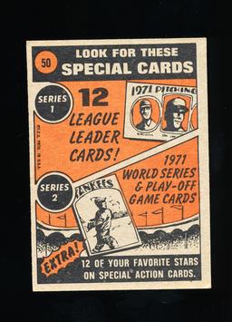 1972 Topps Baseball Card #50 Hall of Famer Willie Mays San Francisco Giants