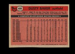 1981 Topps Baseball Card #495 Disty Baker LosAngeles Dodgers