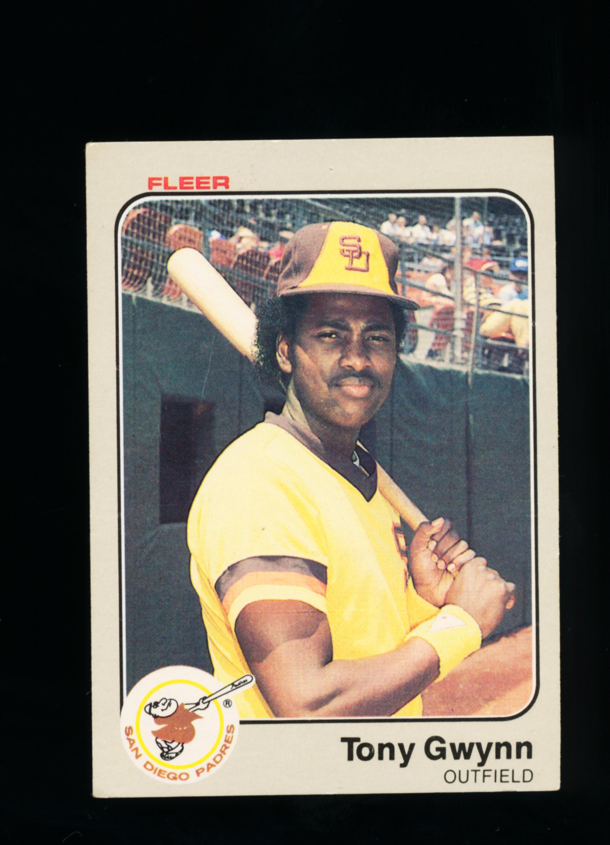 1983 Fleer ROOKIE Baseball Card #360 Rookie Hall of Famer Tont Gwynn San Di