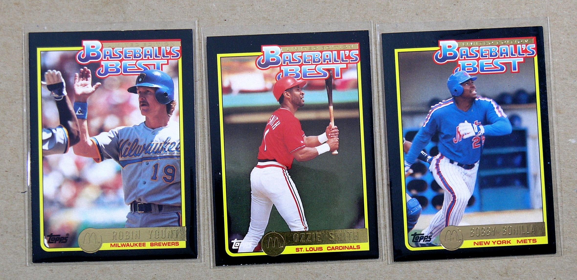 (7) 1992 Topps "McDonalds" Baseball Cards