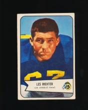 1954 Bowman Football Card #78 Hall of Famer Les Richter Los Angeles Rams. (