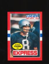 1985 Topps USFL ROKIE Football Card Rookie Hall of Famer Steve Young Los An