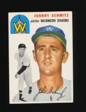 1954 Topps Baseball Card #33 Johnny Schmitz Washington Senators