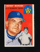 1954 Topps Baseball Card #187 Hall of Famer Heinie Manush Washington Senato