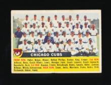 1956 Topps Baseball Card #11 Chicago Cubs Team Card