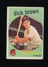 1959 Topps Baseball Card #61 Dick Brown Cleveland Indians