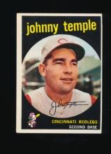 1959 Topps Baseball Card #335 Johnny Temple Cincinnati Redlegs