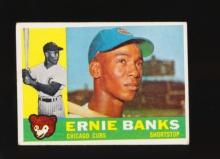 1960 Topps Baseball Card #10 Hall of Famer Ernie Banks Chicago Cubs