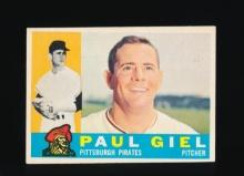 1960 Topps Baseball Card #526 Paul Giel Pittsburgh Pirates