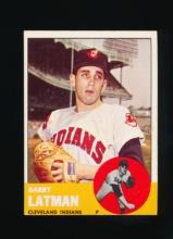 1963 Topps Baseball Card #426 Barry Latman ClevelandIndians