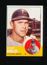 1963 Topps Baseball Card #435 Woody Held Cleveland Indians