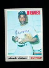 1970 Topps Baseball Card #500 Hall of Famer Hank Aaron Atlanta Braves