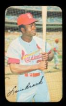 1970 Topps Super Baseball Card #11 Hall of Famer Lou Brock St Louis Cardina