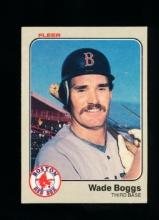 1983 Fleer ROOKIE Baseball Card #179 Rookie Hall of Famer Wade Boggs Boston