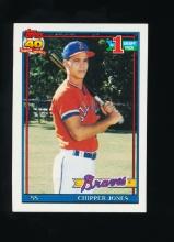 1991 Topps ROOKIDE Baseball Card #333 Rookie Hall of Famer Chipper Jones At