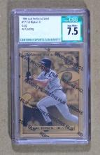 1996 Leaf Preferred Steel "Gold" Baseball Card #17 Hall of Famer Cal Ripken