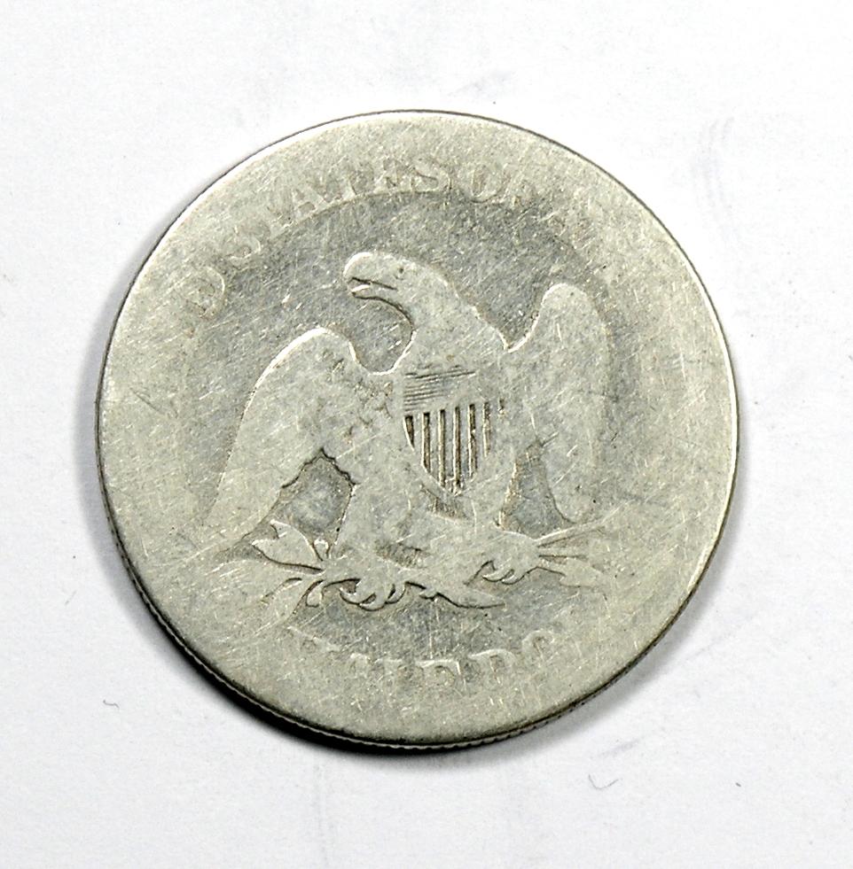 1861 Seated Liberty Silver Half Dollar