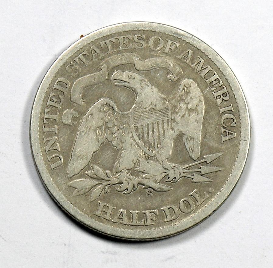 1869 Seated Liberty Silver Half Dollar