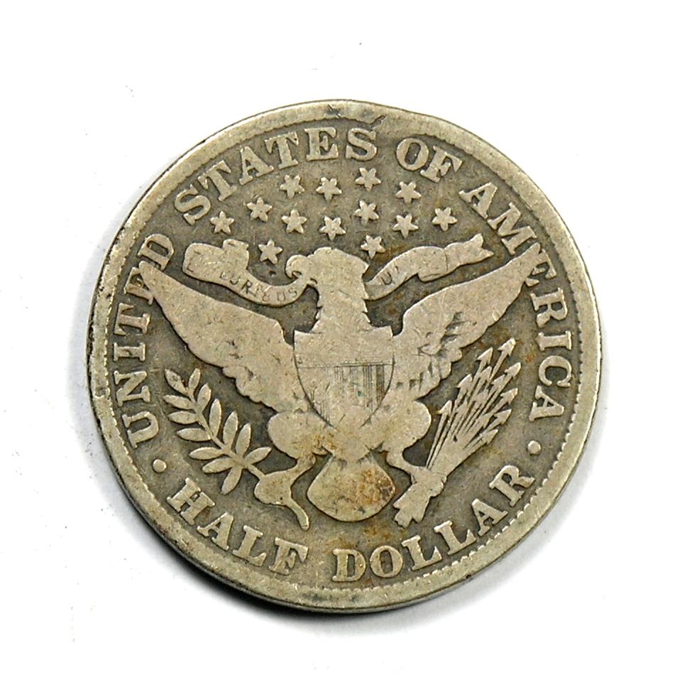 1901Barber Silver Half Dollar