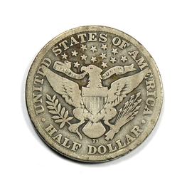 1912-D Barber Silver Half Dollar