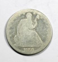 1861 Seated Liberty Silver Half Dollar