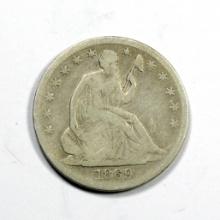 1869 Seated Liberty Silver Half Dollar