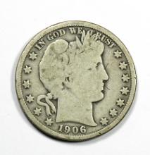1906 Barber Silver Half Dollar
