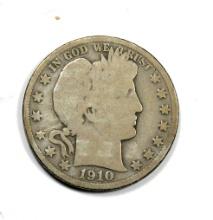 1910 Barber Silver Half Dollar