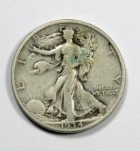 1934-D Walking Liberty Silver Half Dollar(Large D Variety)