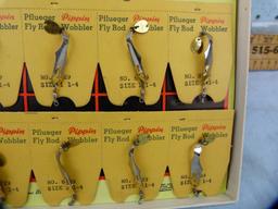 Pflueger Pippin Fly Rod Wobbler store display w/12 original lures