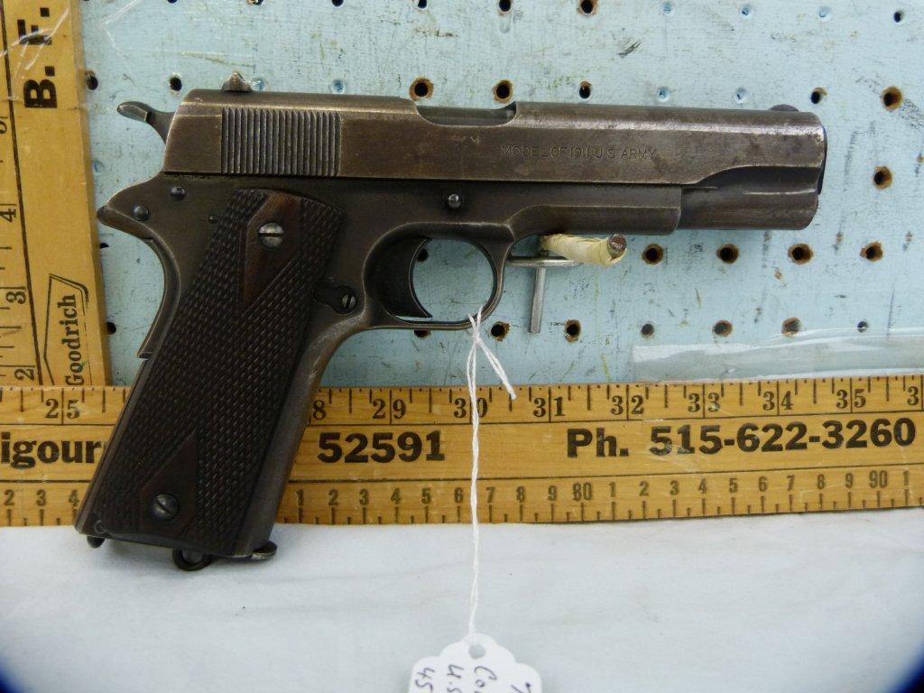 Colt 1911 US Army SA Pistol, .45 Auto, SN: 460731