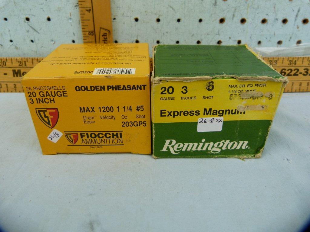 Ammo: 2 boxes/25, 20 ga, 3" Mag, 5-6 shot, 2x$