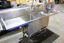 6' STAINLESS STEEL 2-COMPARTMENT SINK