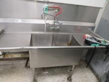 73-INCH 2-COMPARTMENT SINK WITH DRAIN BOARDS