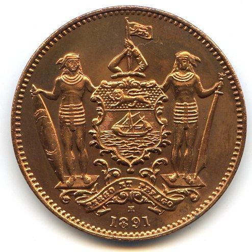 British North Borneo 1891-H 1 cent RARE PROOF