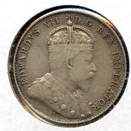 Canada 1905 silver 10 cents F/VF