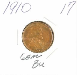 1910 - LINCOLN CENT - GEM BU