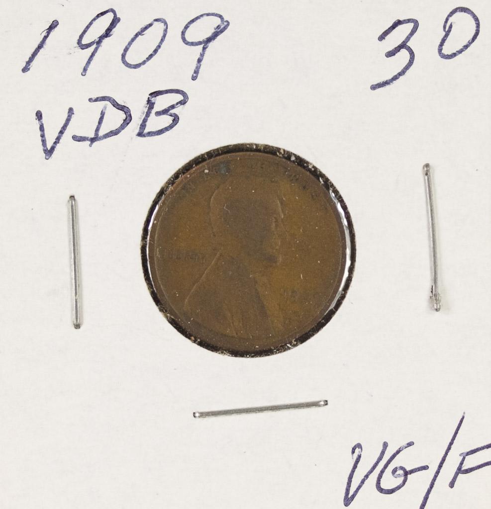 1909 - VDB LINCOLN CENT - VG/F