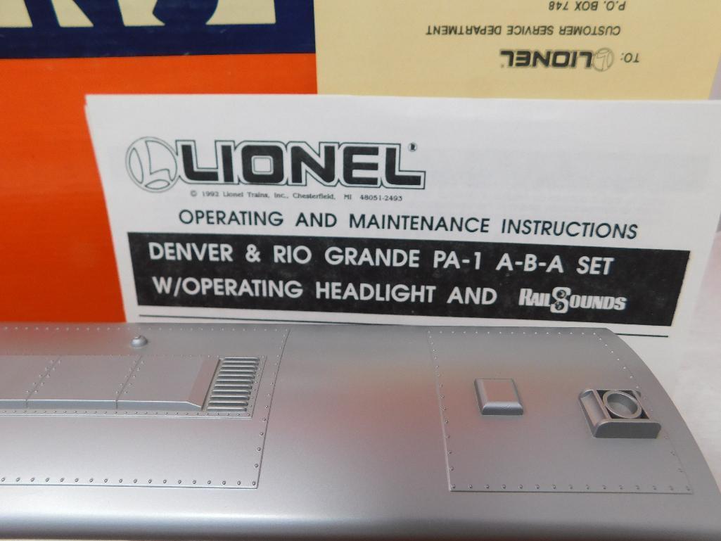 Lionel O gauge Denver & Rio Grande PA-1 engine set