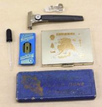 Excellent Alaska Themed Cigarette Case and Shaving Tools