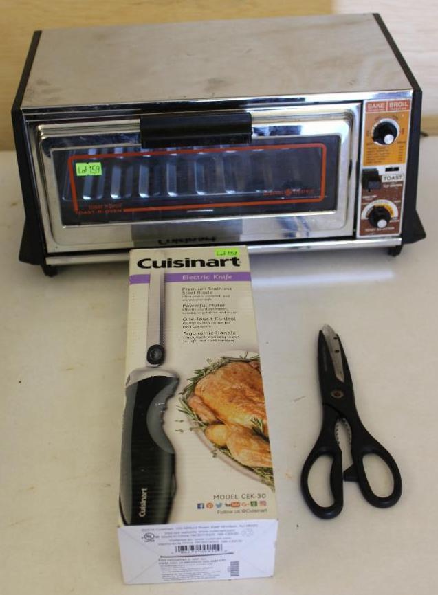 Cuisinart Electric Knife, GE Toast N' Broil, and Shears